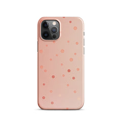 Peach Dots Snap case for iPhone