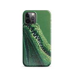 Green Crocodile Snap case for iPhone