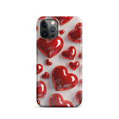 Red Hearts Snap case for iPhone