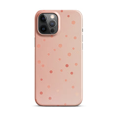 Peach Dots Snap case for iPhone