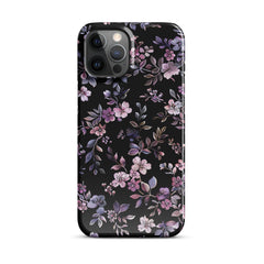 Black Floral Snap case for iPhone