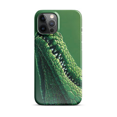 Green Crocodile Snap case for iPhone