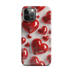 Red Hearts Snap case for iPhone