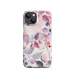 Pink Floral Snap case for iPhone