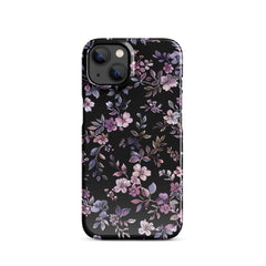 Black Floral Snap case for iPhone