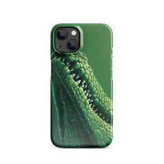 Green Crocodile Snap case for iPhone