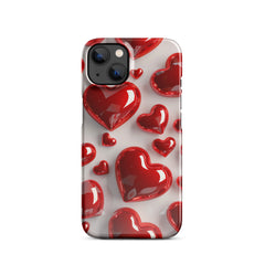 Red Hearts Snap case for iPhone