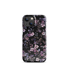 Black Floral Snap case for iPhone