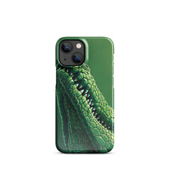 Green Crocodile Snap case for iPhone