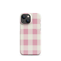 Pink Check Snap case for iPhone