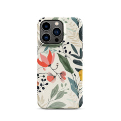 Botanical leaves Snap case for iPhone