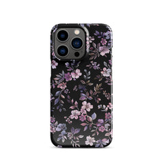 Black Floral Snap case for iPhone