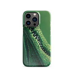 Green Crocodile Snap case for iPhone