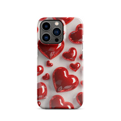 Red Hearts Snap case for iPhone