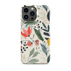 Botanical leaves Snap case for iPhone