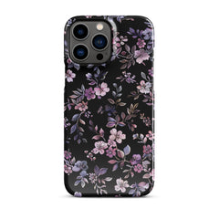 Black Floral Snap case for iPhone