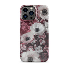 Red Floral Snap case for iPhone