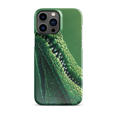 Green Crocodile Snap case for iPhone