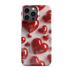 Red Hearts Snap case for iPhone