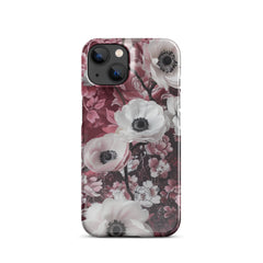 Red Floral Snap case for iPhone