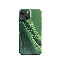 Green Crocodile Snap case for iPhone