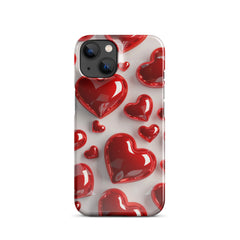 Red Hearts Snap case for iPhone