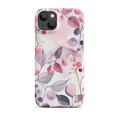 Pink Floral Snap case for iPhone