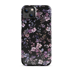 Black Floral Snap case for iPhone