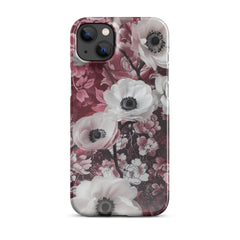 Red Floral Snap case for iPhone