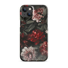 Pink Red Floral Snap case for iPhone