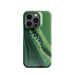 Green Crocodile Snap case for iPhone