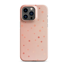 Peach Dots Snap case for iPhone