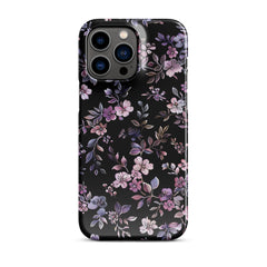 Black Floral Snap case for iPhone