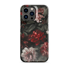 Pink Red Floral Snap case for iPhone