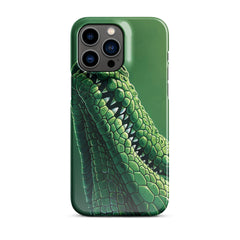 Green Crocodile Snap case for iPhone