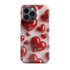 Red Hearts Snap case for iPhone