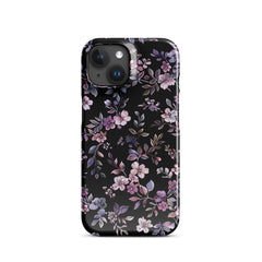 Black Floral Snap case for iPhone