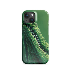 Green Crocodile Snap case for iPhone