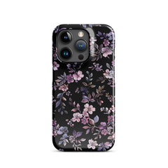 Black Floral Snap case for iPhone