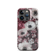 Red Floral Snap case for iPhone