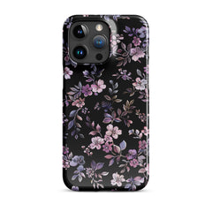 Black Floral Snap case for iPhone