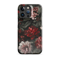 Pink Red Floral Snap case for iPhone