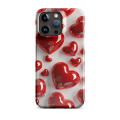 Red Hearts Snap case for iPhone