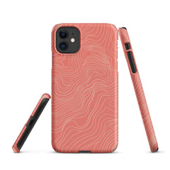 Coral Pink Snap case for iPhone