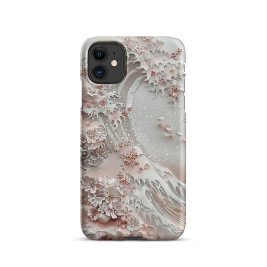 Great Wave White Snap case for iPhone