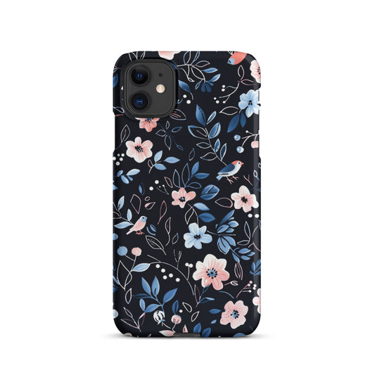 Blue Flowers Snap case for iPhone