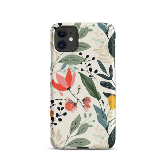 Botanical leaves Snap case for iPhone