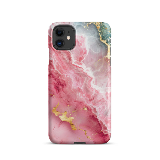 Pink Marble Snap case for iPhone