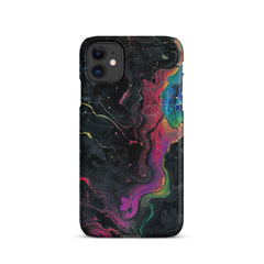 Black rainbow Snap case for iPhone