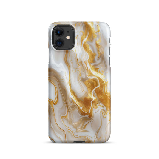 Gold Marble Snap case for iPhone